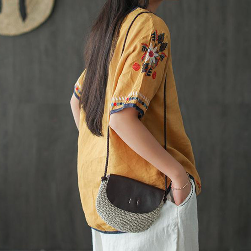 Flower Embroidered T-shirt