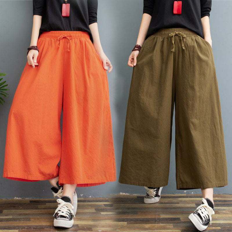 Linen Loose Wide-leg Pants