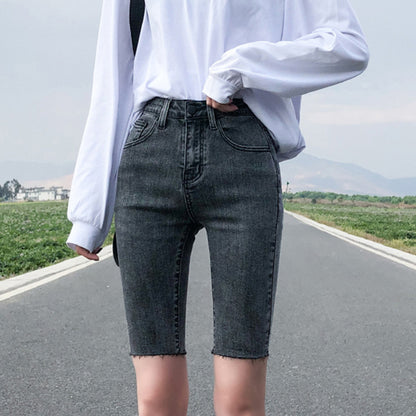 Denim High Waist Skinny Pants