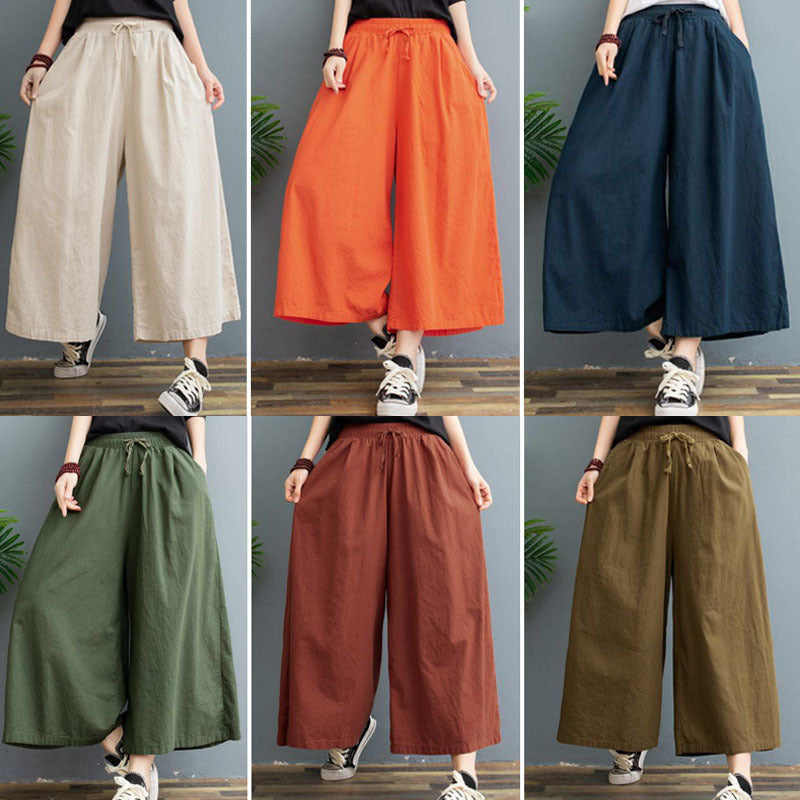 Linen Loose Wide-leg Pants