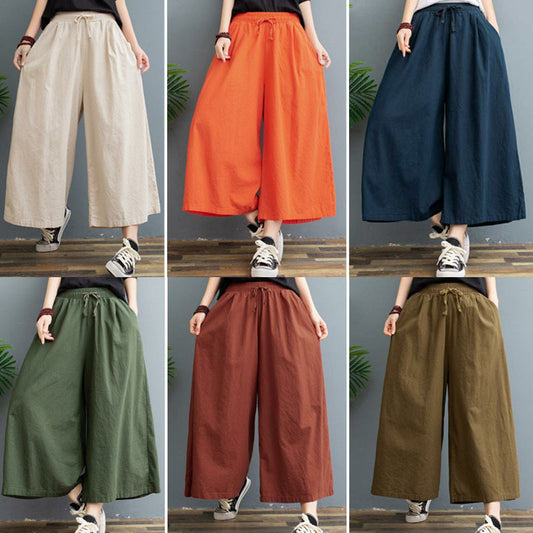 Linen Loose Wide-leg Pants
