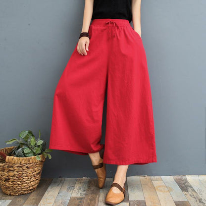 Linen Loose Wide-leg Pants