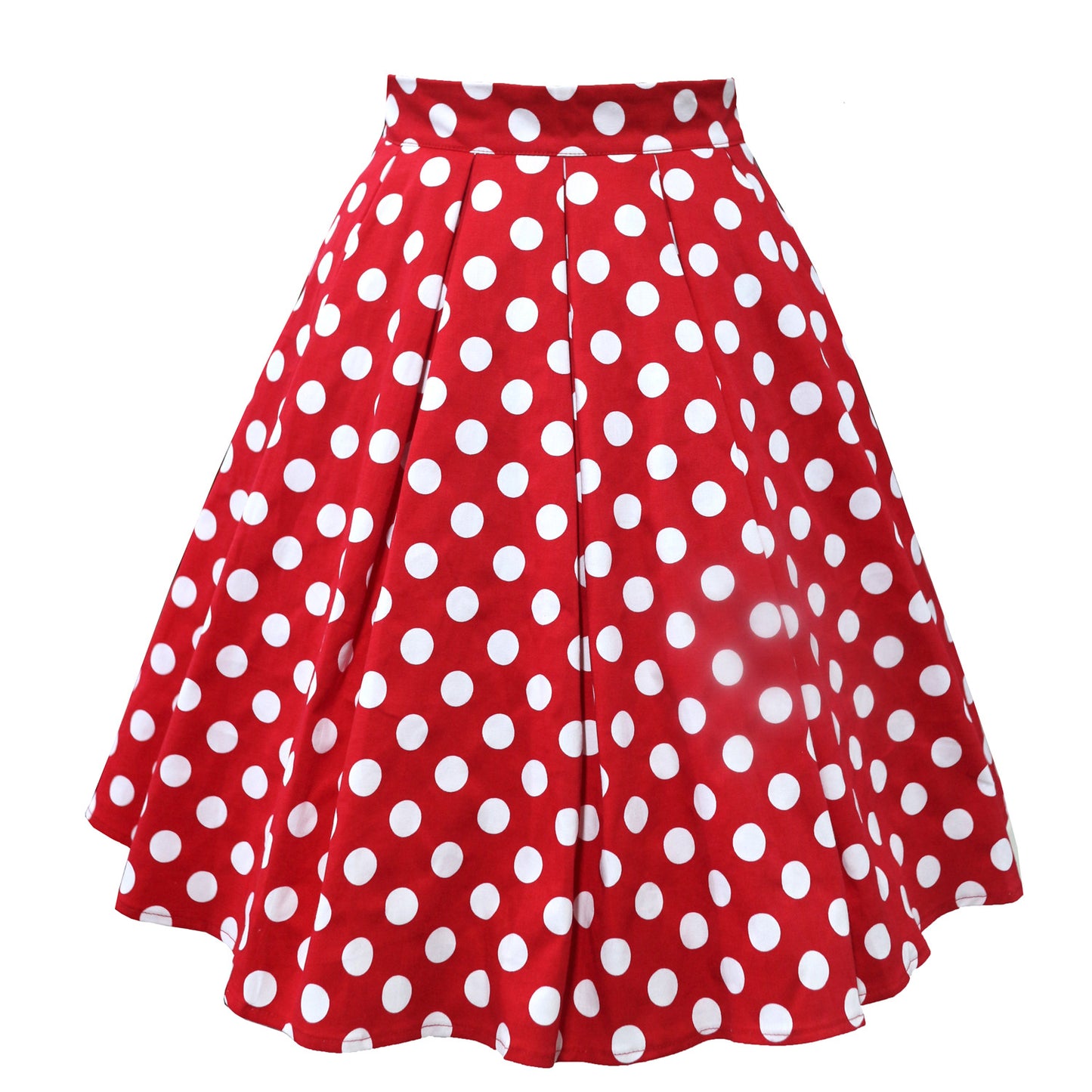 Vintage Print A-line Pleated Skirt