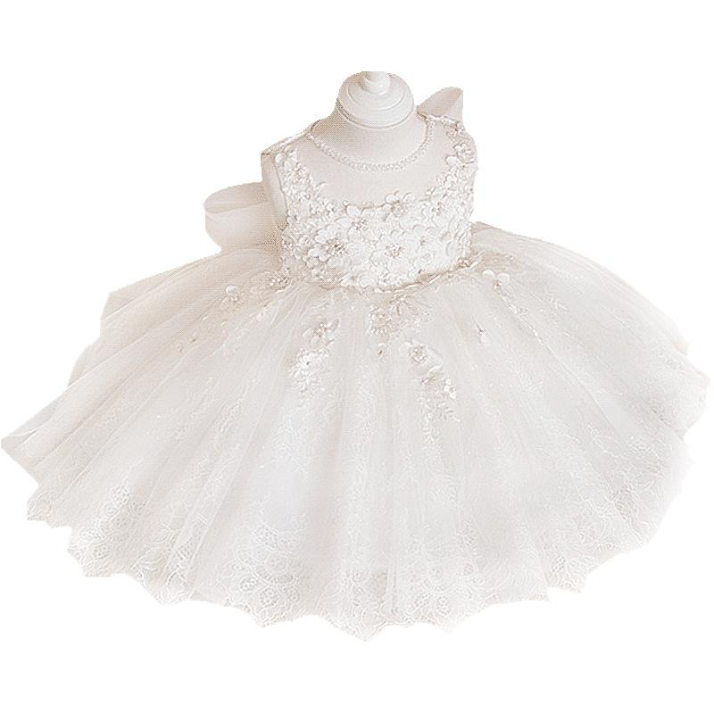 Elegant Embroidery Baby Flower Girl Fluffy Dress