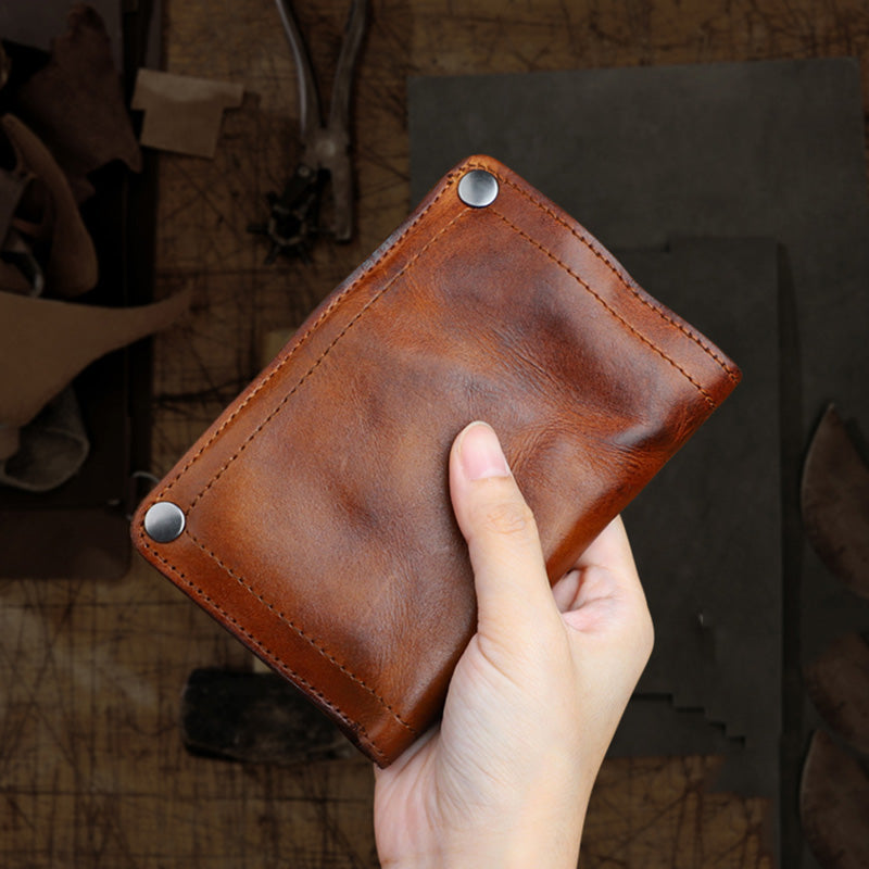 Leather Handmade Wallet High Capacity Wallet