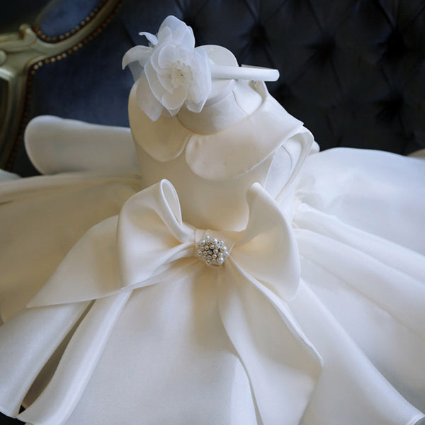 Elegant Girl Lapel Puffy Princess Dress