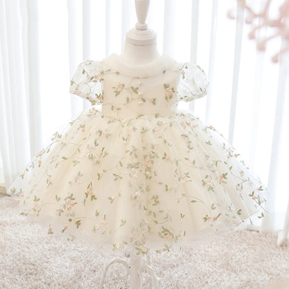 Sweet Flower Fluffy Princess Dress