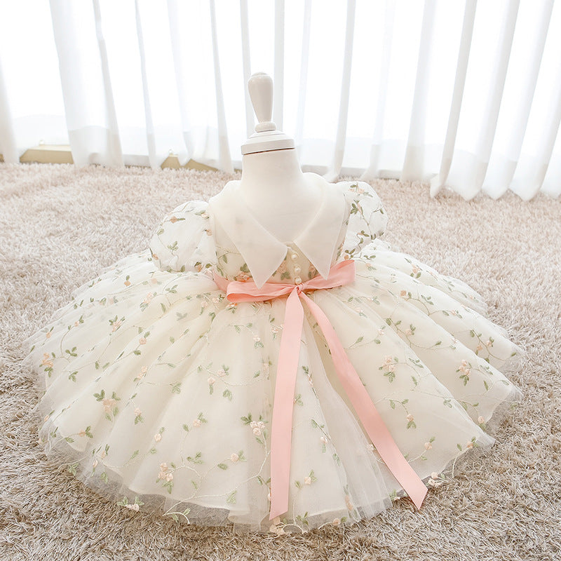 Sweet Flower Fluffy Princess Dress