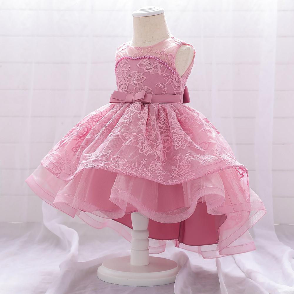 Girls Embroidered Tailing Birthday Party Dress
