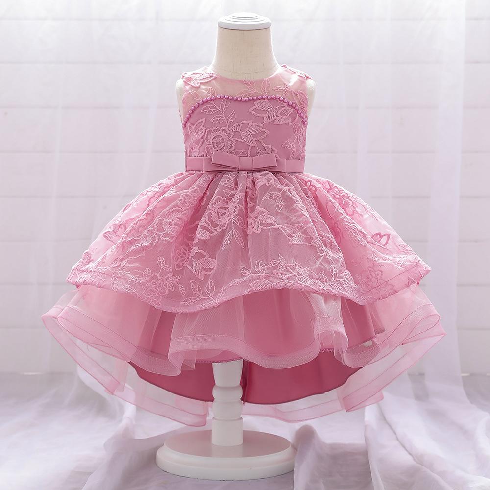 Girls Embroidered Tailing Birthday Party Dress