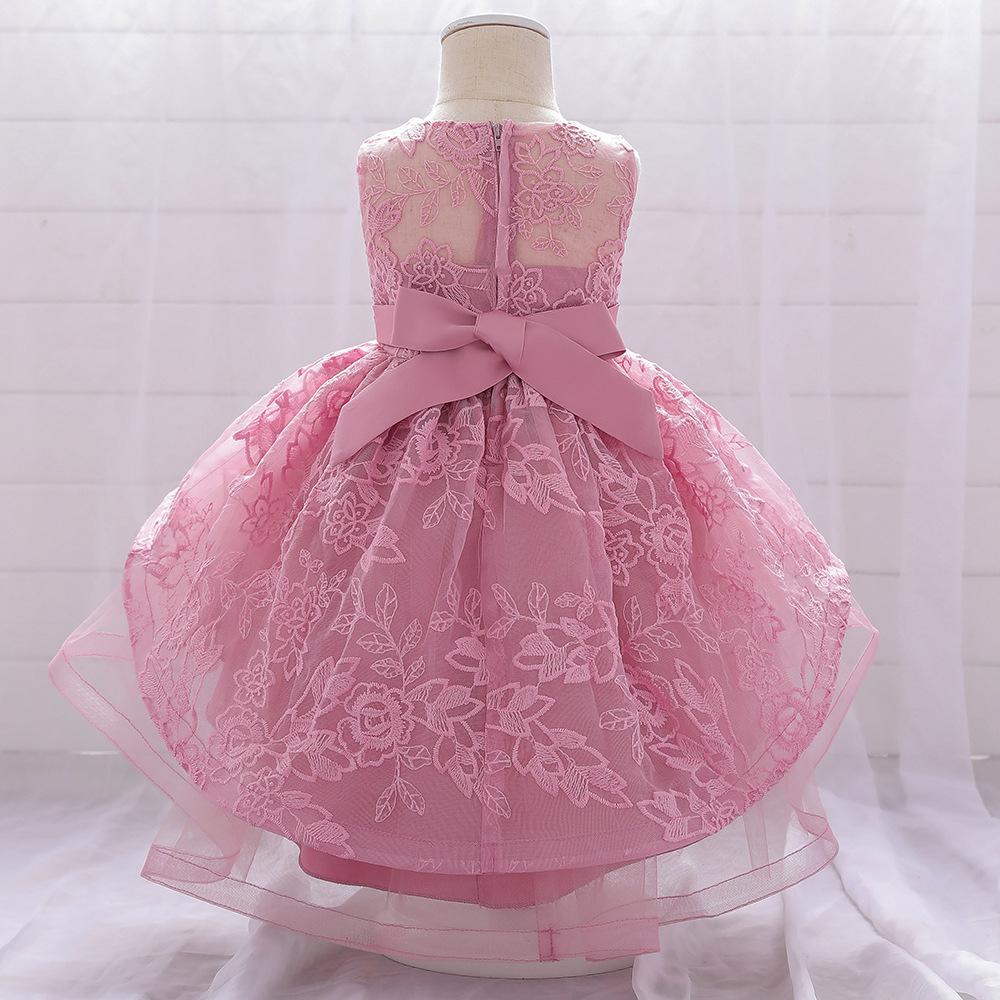 Girls Embroidered Tailing Birthday Party Dress