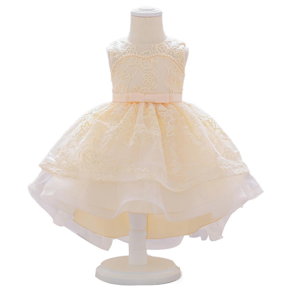 Girls Embroidered Tailing Birthday Party Dress