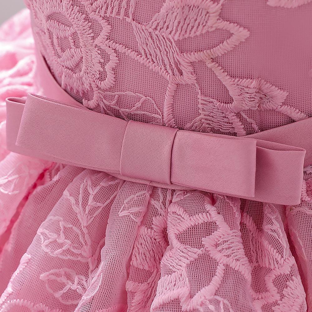 Girls Embroidered Tailing Birthday Party Dress
