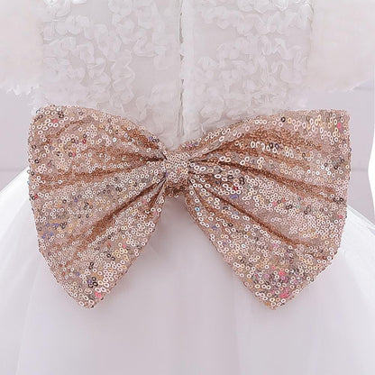 Summer Baby Girls Cute Bow Fluffy  Dress