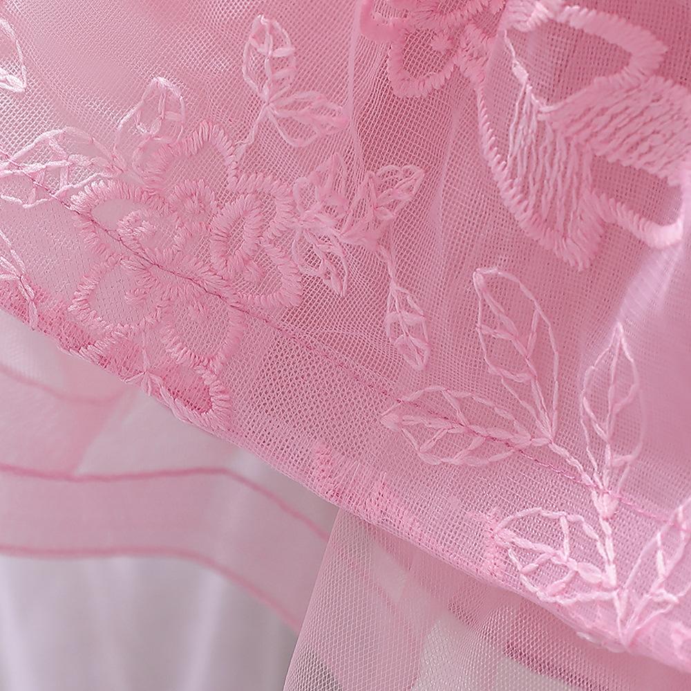 Girls Embroidered Tailing Birthday Party Dress