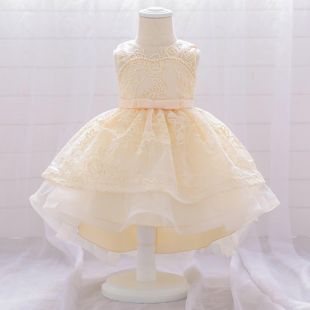 Girls Embroidered Tailing Birthday Party Dress