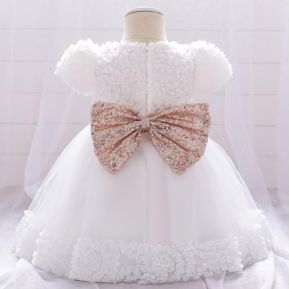 Summer Baby Girls Cute Bow Fluffy  Dress