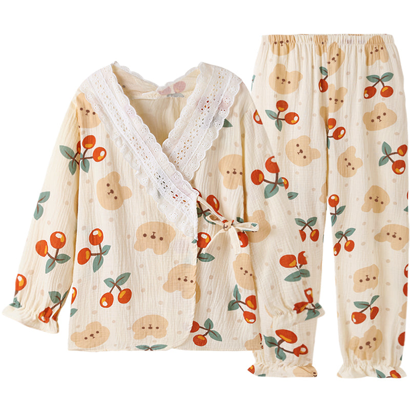 Japanese Cherry Kimono Pajamas