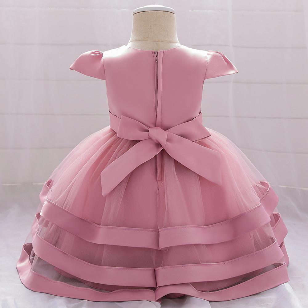 Baby Girls Bow-knot Cake Party Dress