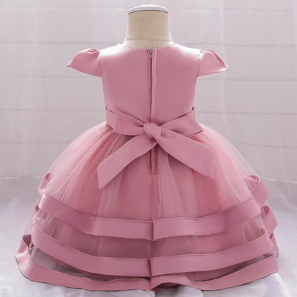 Baby Girls Bow-knot Cake Party Dress