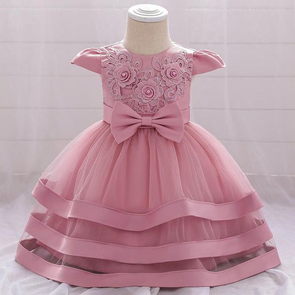 Baby Girls Bow-knot Cake Party Dress