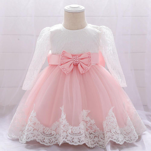 Girls Fashion Bowknot Birthday Party Princess Dress