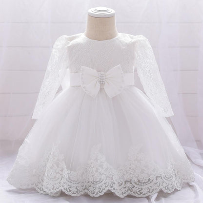 Girls Fashion Bowknot Birthday Party Princess Dress