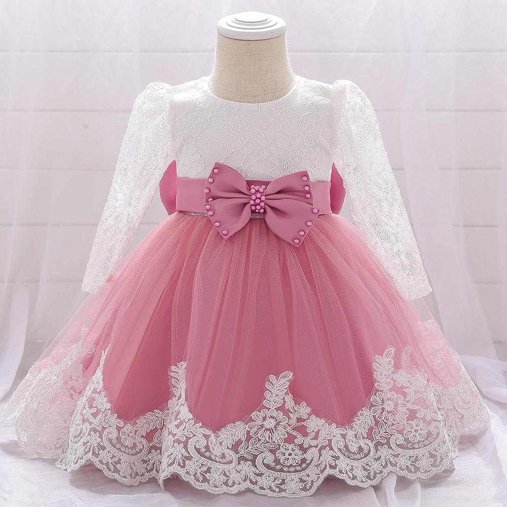 Girls Fashion Bowknot Birthday Party Princess Dress
