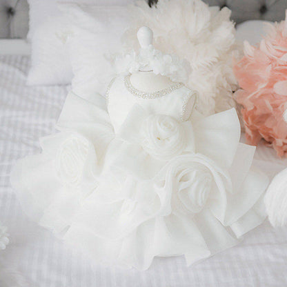 Elegant Flower Girl Princess Fluffy Dress
