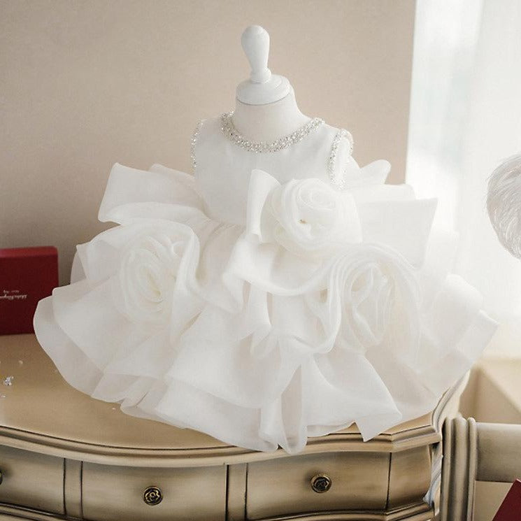 Elegant Flower Girl Princess Fluffy Dress