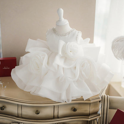 Elegant Flower Girl Princess Fluffy Dress