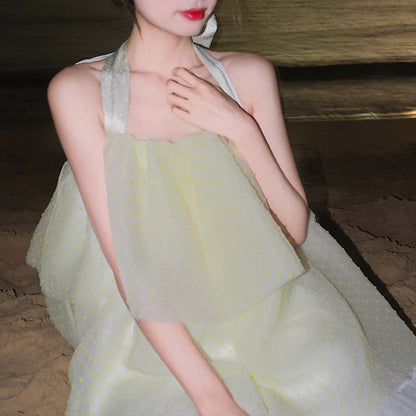 Bowknot French Mesh Cake Dress