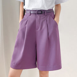 Loose Straight-leg Suit Shorts