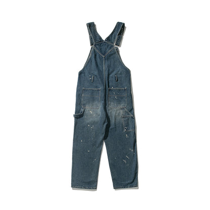Denim Spotted Overalls
