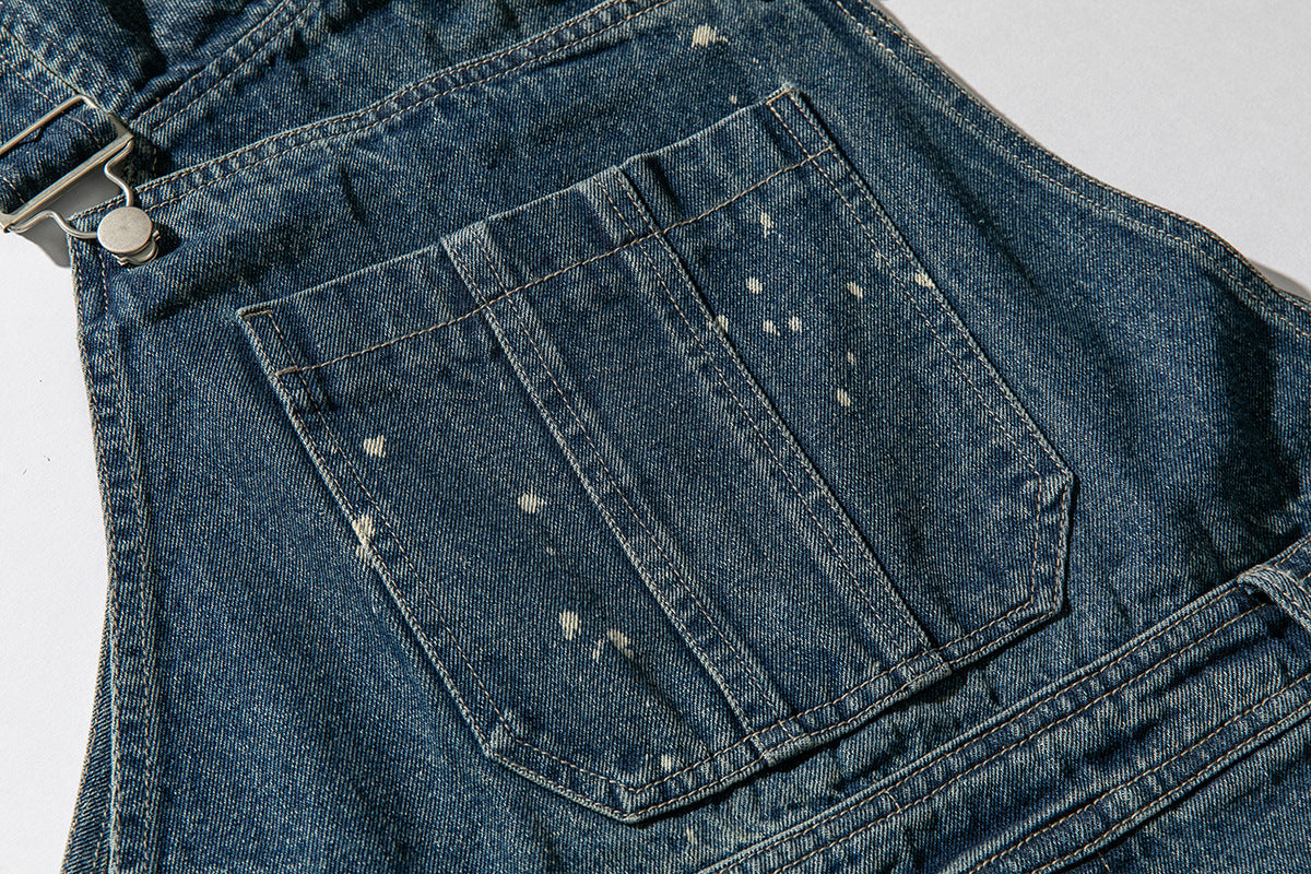 Denim Spotted Overalls