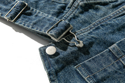 Denim Spotted Overalls