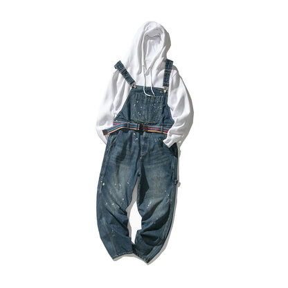Denim Spotted Overalls