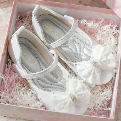 Cute Girl  Bow Soft Sole Princess Shoes