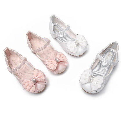 Cute Girl  Bow Soft Sole Princess Shoes