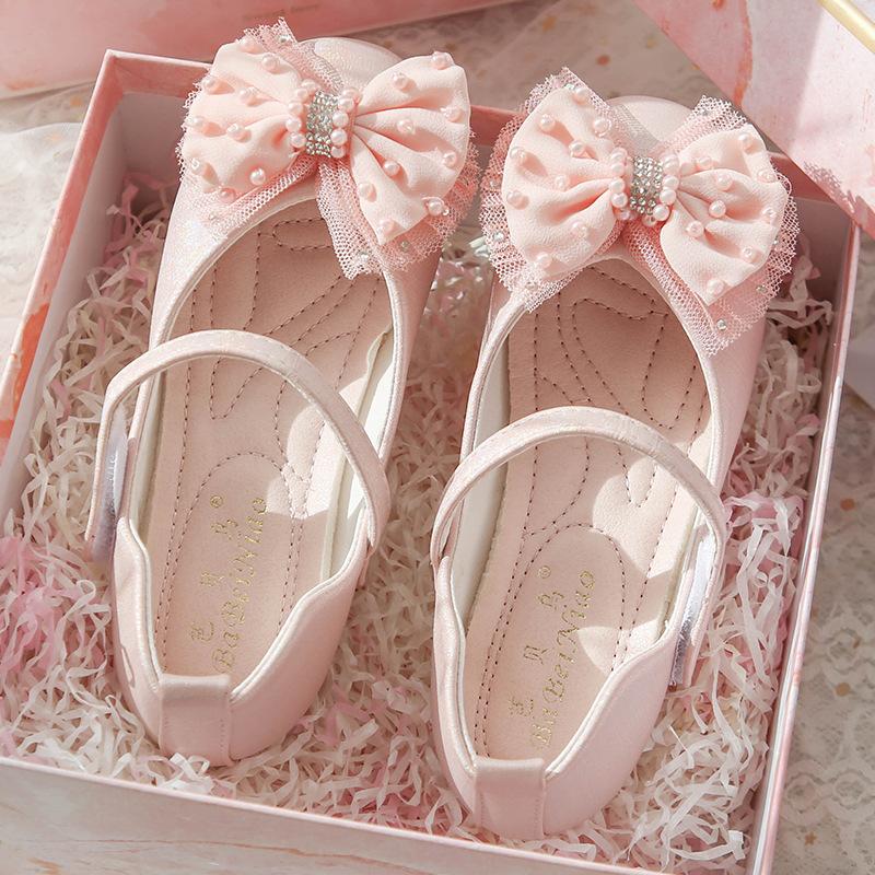 Cute Girl  Bow Soft Sole Princess Shoes