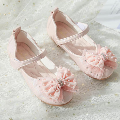 Cute Girl  Bow Soft Sole Princess Shoes