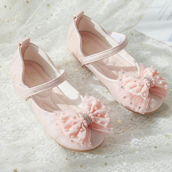 Cute Girl  Bow Soft Sole Princess Shoes