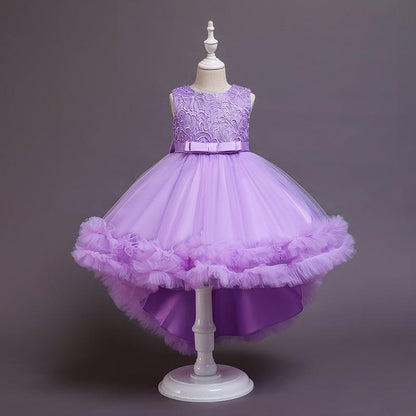 Girls Embroidered Princess Puffy Birthday Dress