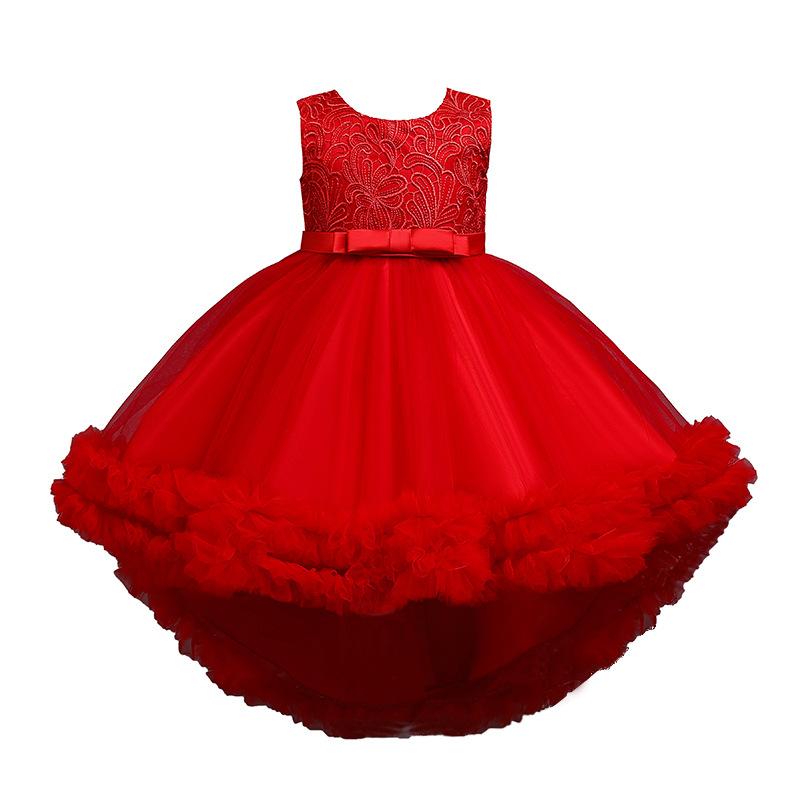 Girls Embroidered Princess Puffy Birthday Dress