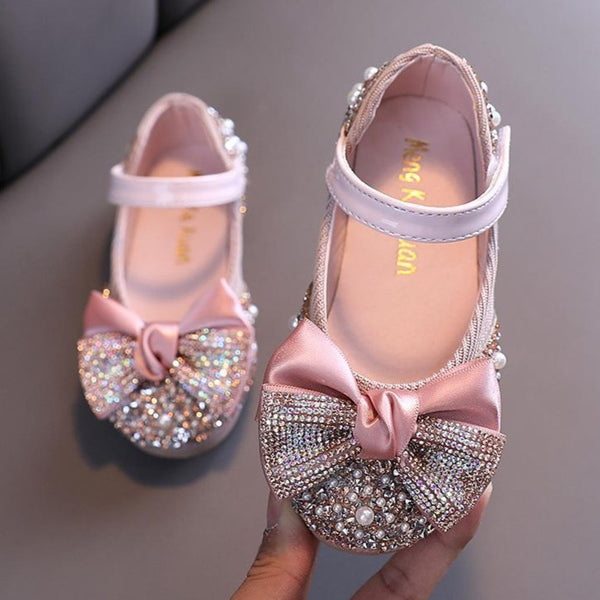 Girl's Bowknot  Sequins Dance Shoes
