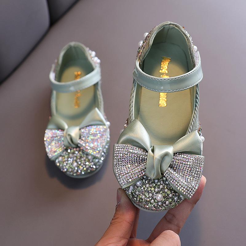 Girl's Bowknot  Sequins Dance Shoes