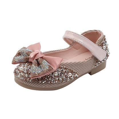 Girl's Bowknot  Sequins Dance Shoes