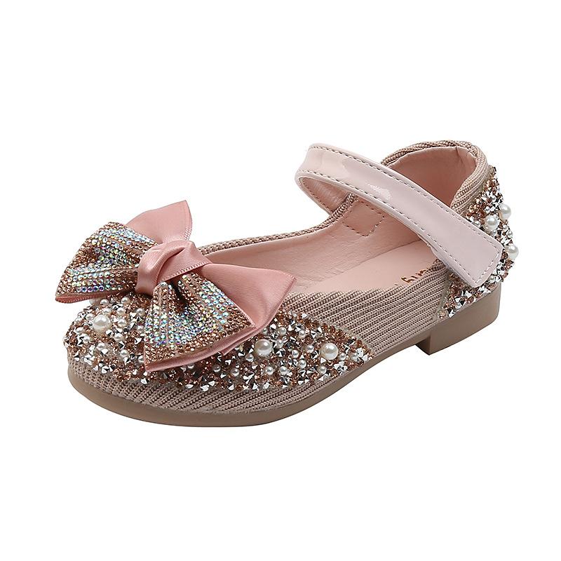 Girl's Bowknot  Sequins Dance Shoes