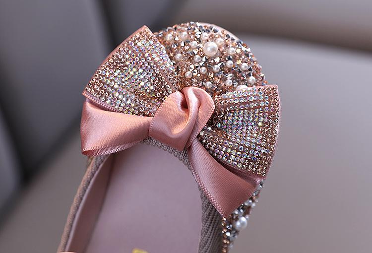 Girl's Bowknot  Sequins Dance Shoes