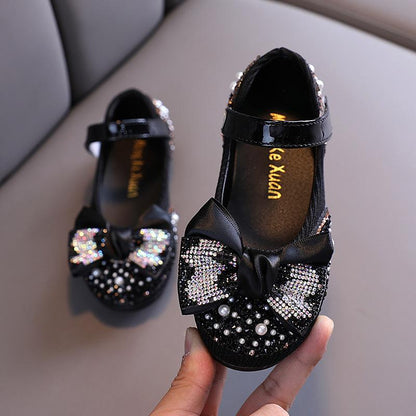 Girl's Bowknot  Sequins Dance Shoes